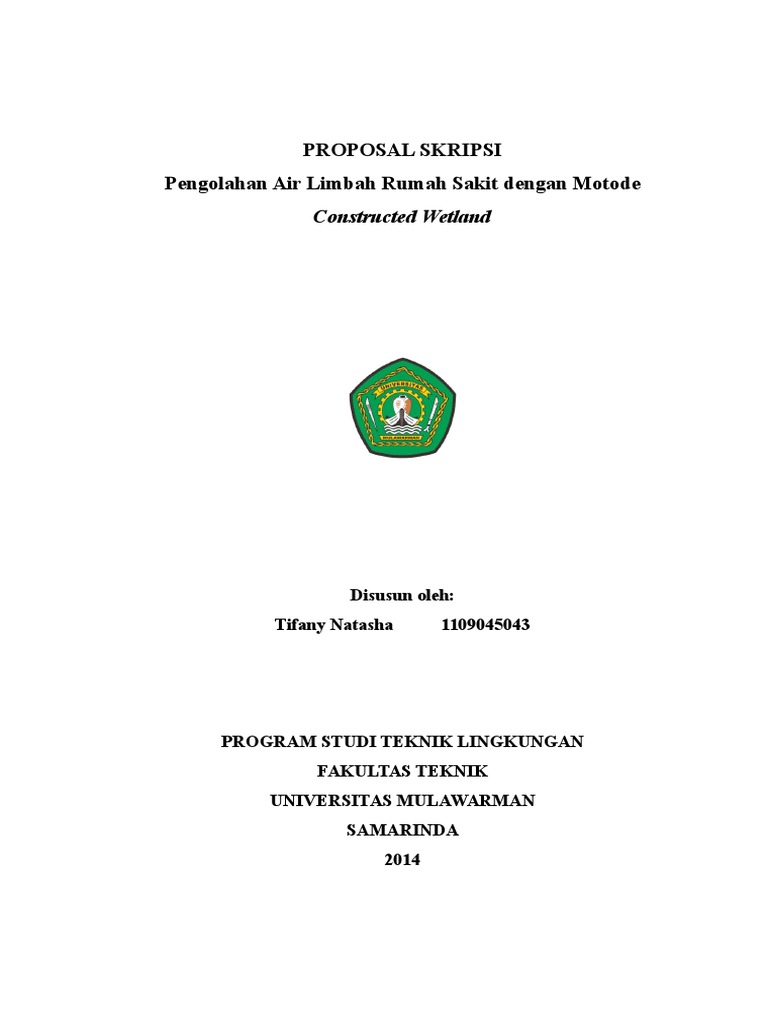 PROPOSAL SKRIPSI Pengolahan Air Limbah R Thokend | PDF | Pengembangan Diri