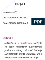 COMPETENTA I - Generalitati, Competenta Generala,Materiala