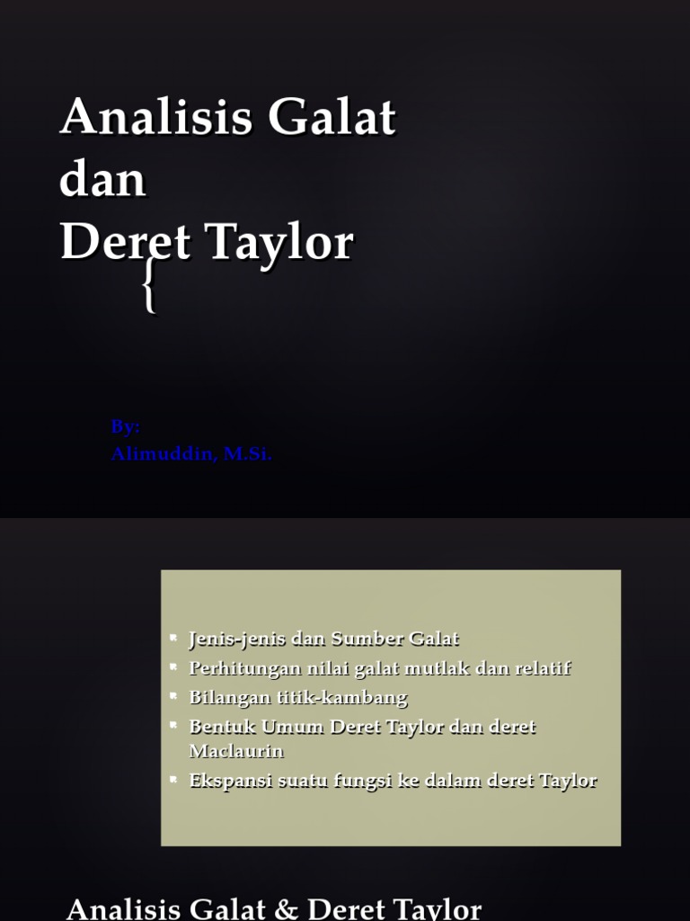 01-Analisis Galat& DERET Taylor | PDF