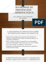 Clase 1.2. 1 Programas de Prevención Criminológica