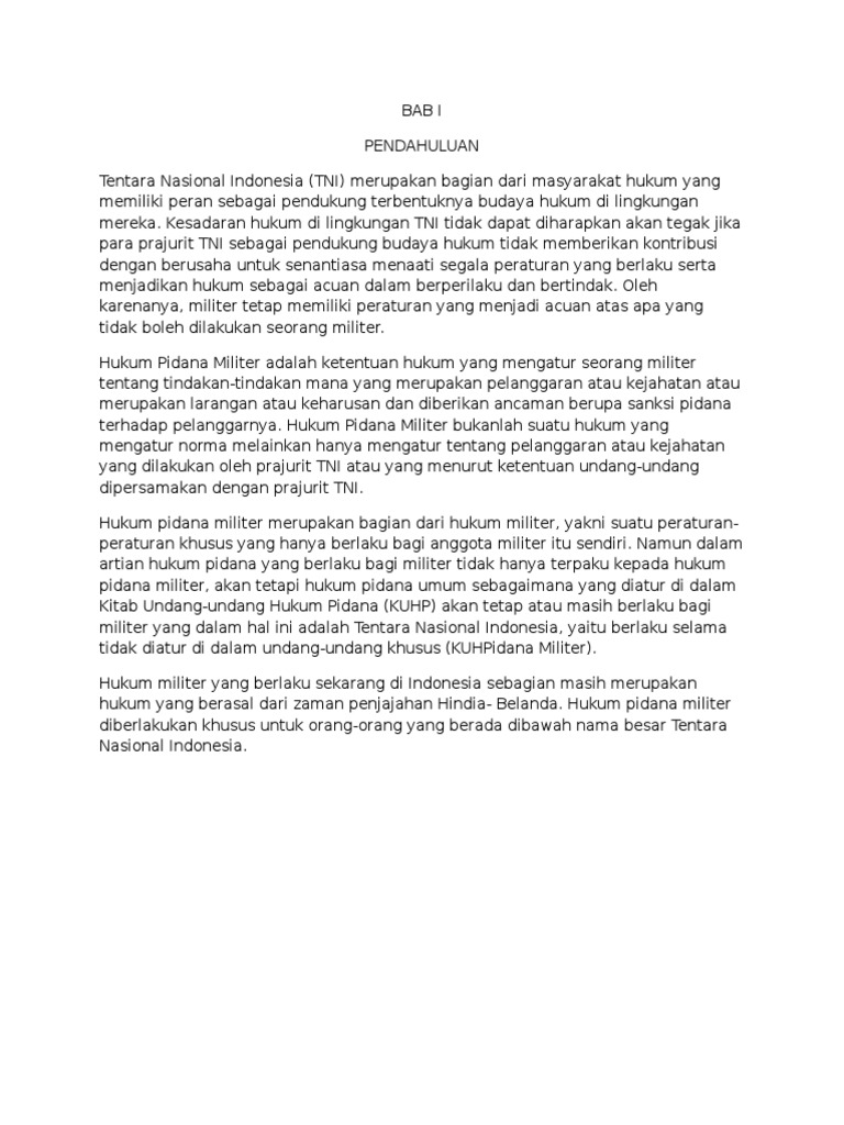 Makalah Hukum Pidana Militer