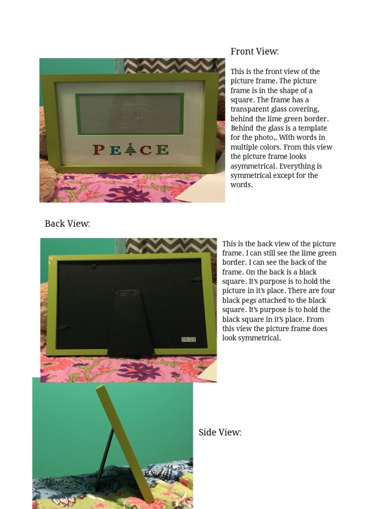 Square Picture Frame Overview | PDF | Language Arts & Discipline