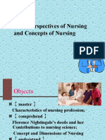 Historical Perspectives of Nursing and Concepts of Nursing