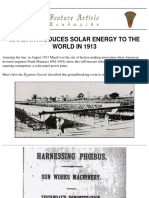 Maadi Introduces Solar Energy To The World in 1913