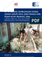 Optimalisasi Sambungan Sosial Pdam Kota Padang 2006