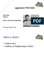 Project Management ITIS 6342: Fall 2016 Week 2 Work, Grit and Leadership