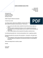 Sample Deferred Exam Letter PDF