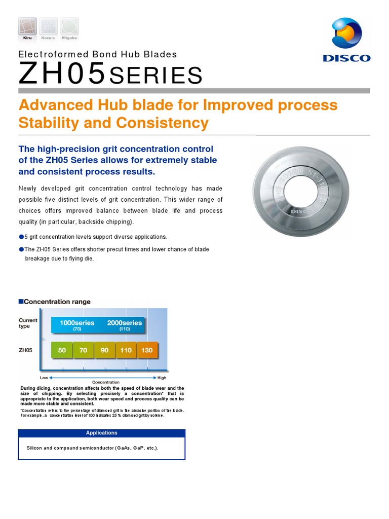 ZH05 Series Electroformed Blades | PDF | Machine Tool | Grinding ...