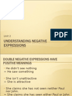 Unit 2 Negative Expressions