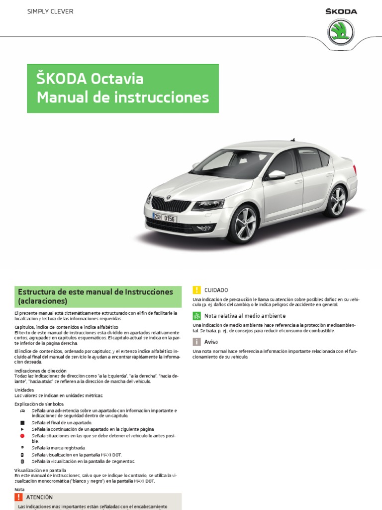 Skoda Octavia Manual | PDF | Sistema de freno antibloqueo | Airbag, image size:768x1024