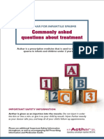 Commonly Asked Questions About Treatment: Acthar For Infantile Spasms