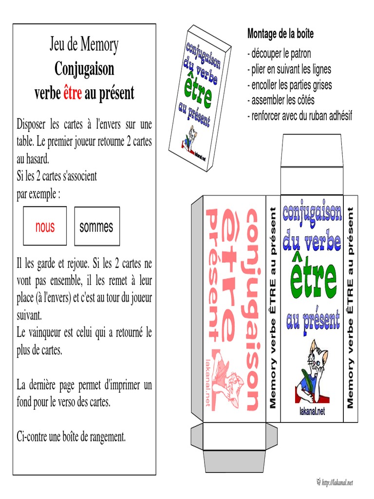 Memory : Verbe Être au Présent | PDF