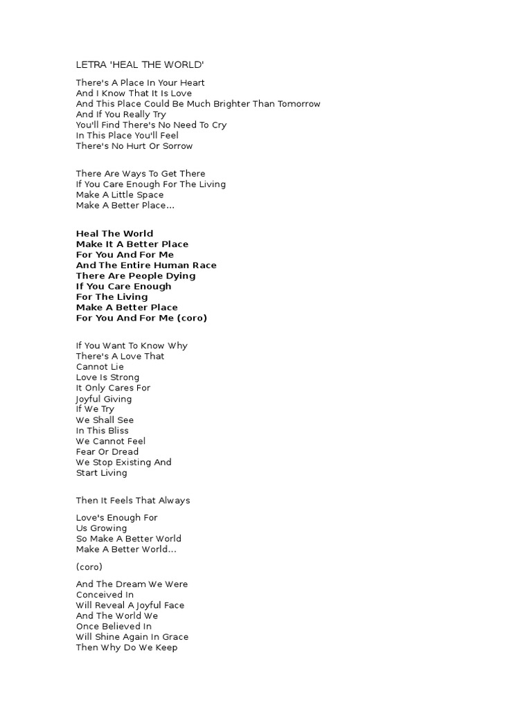 LETRA Michel Jackson | PDF