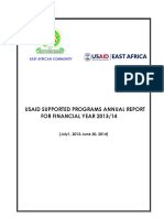 Final Annual Report FY 2013-2014 for USAID Supported Programs at the EAC SEC and LVBC