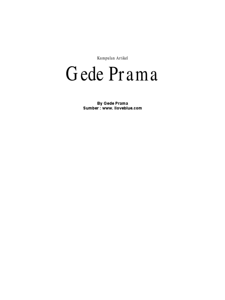Kumpulan Artikel Gede Prama