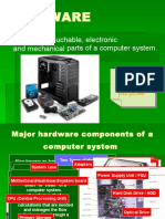 Hardware: Parts of A Computer System. The Physical, Touchable, Electronic and Mechanical