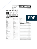 Cyberpunk Character Sheet