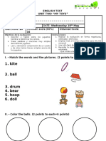 Test Unit Two Primer Año