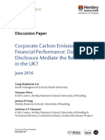 Corporate Carbon Emission and Financial Performance