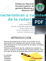 Caracteristicas y Cualidades de La Redaccion