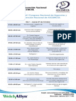 Cronograma I Congreso Nacional de Urgencias y XVI CNA
