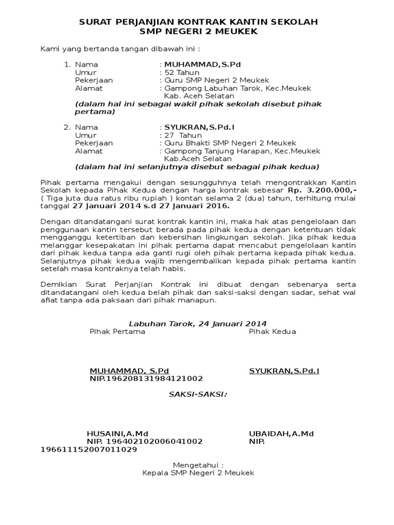 mou sekolah kantin pdf Surat Sekolah Perjanjian Kantin Kontrak mou sekolah kantin pdf Surat Sekolah Perjanjian Kantin Kontrak