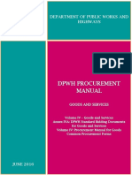 DPWH Procurement Manual - Volume IV