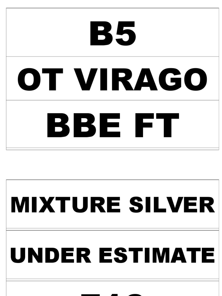 Team Mixture Silver & Gold Overview | PDF