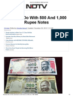 What To Do With 500 and 1,000 Rupee Notes