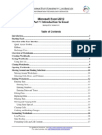 Introduction of MS Excel 2010 PDF