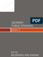 GECR4001 Public Speaking: Lesson 5