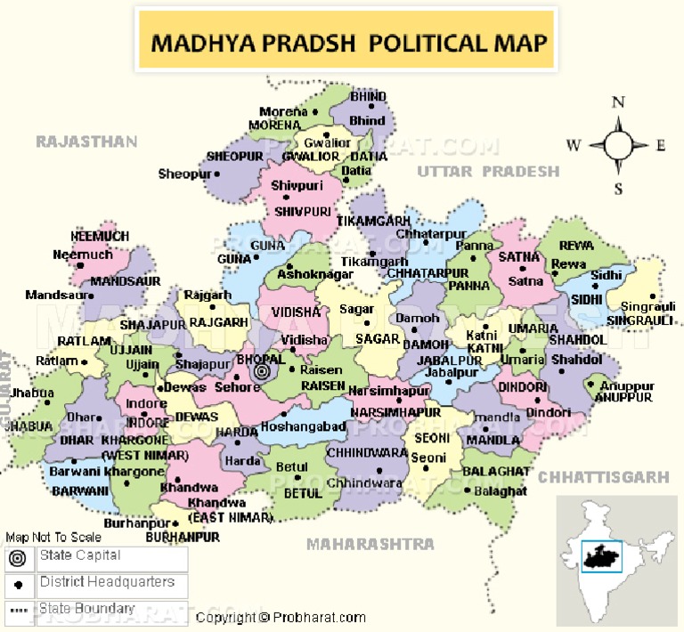 Madhya Pradesh Political Map PDF | PDF