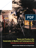 Theory and Practice in The Conservation of Modern and Contemporary Art - Schaudler-Saub, Ursula