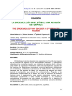 LA EPIDEMIOLOGÍA EN EL FÚTBOL- UNA REVISIÓN SISTEMÁTICAFutbol revision.pdf