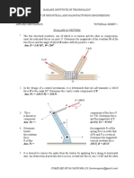 Applied Mechanics Tutorial Sheet 1