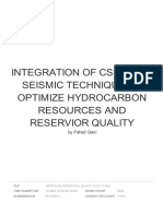 Integration of Csem and Seismic Technique To Optimize Hydrocarbon Resources and Reservior Quality
