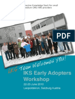 IKS Earlyadopters Agenda Workshop