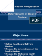 Philippine Health Perspective: Determinants of Health System