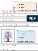 Leitura e Cópia para Caderno Frases Peq Textos C Imagens Giro II