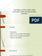 The Effects of The 2007-2009 Economic Crisis On
