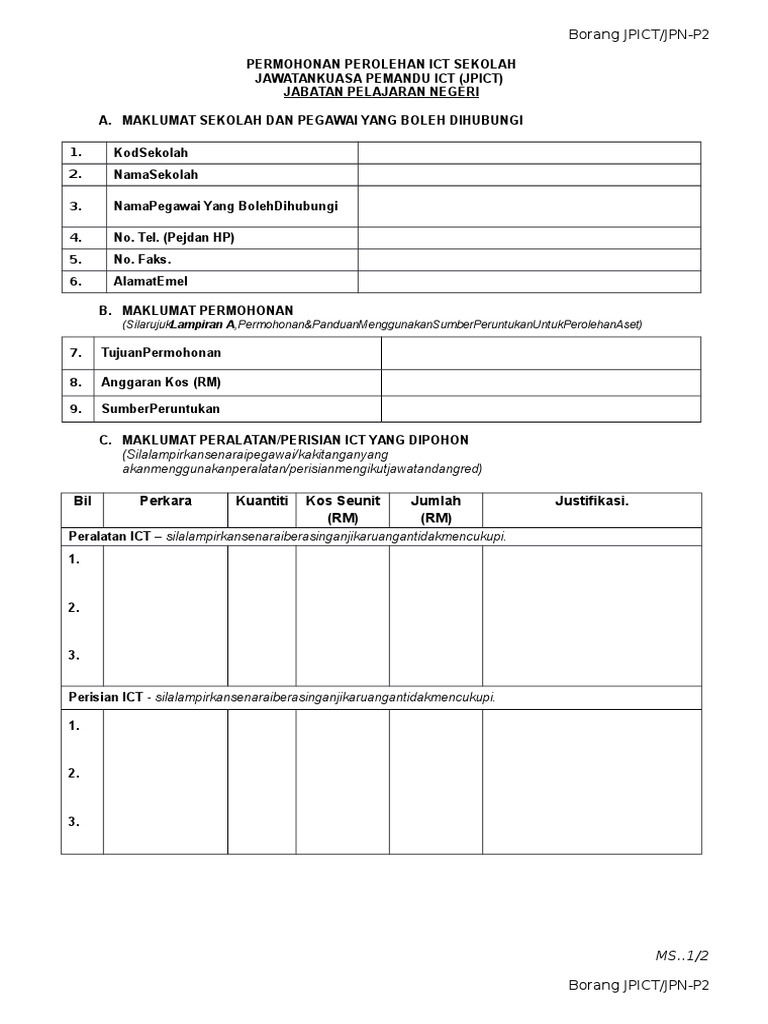 Borang Jkict 2 2013 Docx