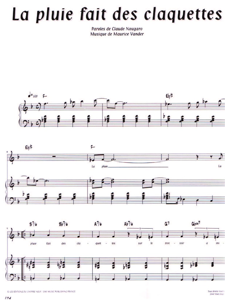 Claude Nougaro La Pluie Fait Des Claquettes