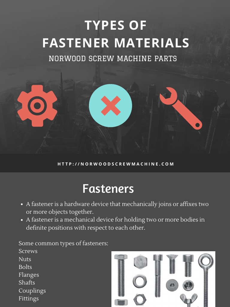 Fastener Material Types Explained | PDF | Stainless Steel | Screw