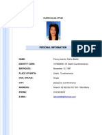 Personal Information: Curriculum Vitae