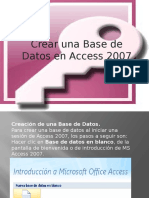 creación de una base de datos en access 2007