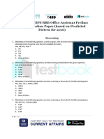 Live Leak - IBPS RRB Office Assistant Prelims Model Question Paper (Based On Predicted Pattern For 2016)