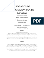 Abogados de Inmigracion Usa en Caracas