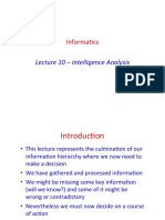 Intelligence Analysis Lecture on Models, Sources and Data Evaluation