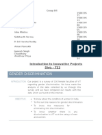 Gender Discrimination: Introduction To Innovative Projects Slot: - TE2