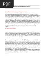 COE381 Microprocessors Marking Scheame: Q1 (A) - Write Explanatory Note On General-Purpose Computers